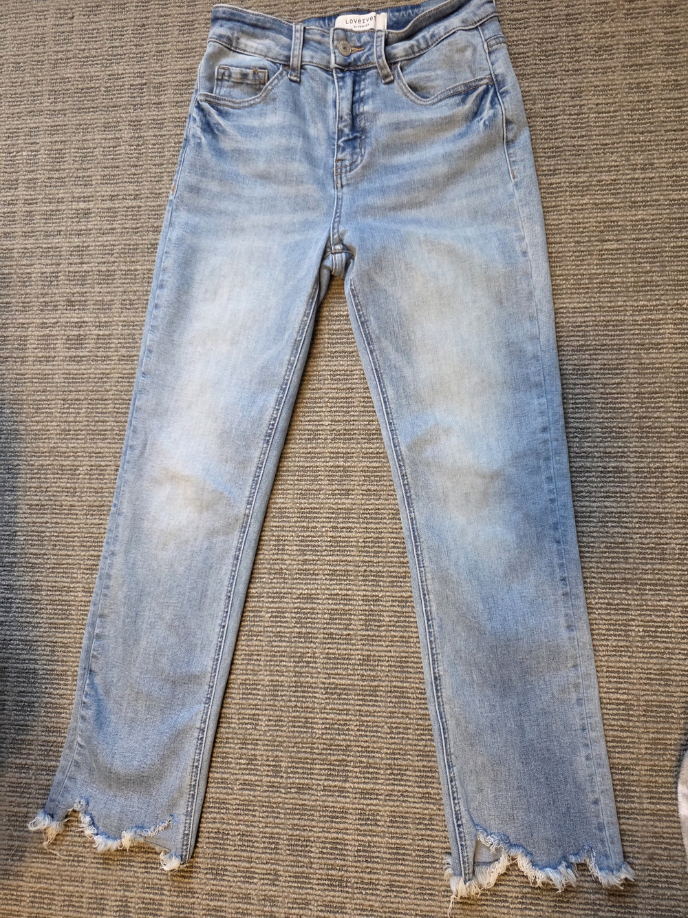 Light Blue Denim Jeans by Lovers + Friends - Raw Hem Women's Jeans